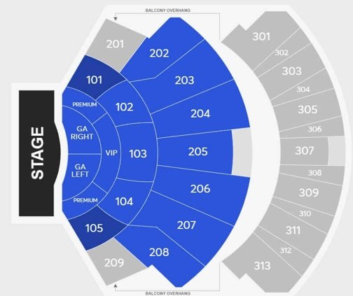 Black Eyed Peas PH Live Theater at Las Vegas Casiono and Resort Seating Chart